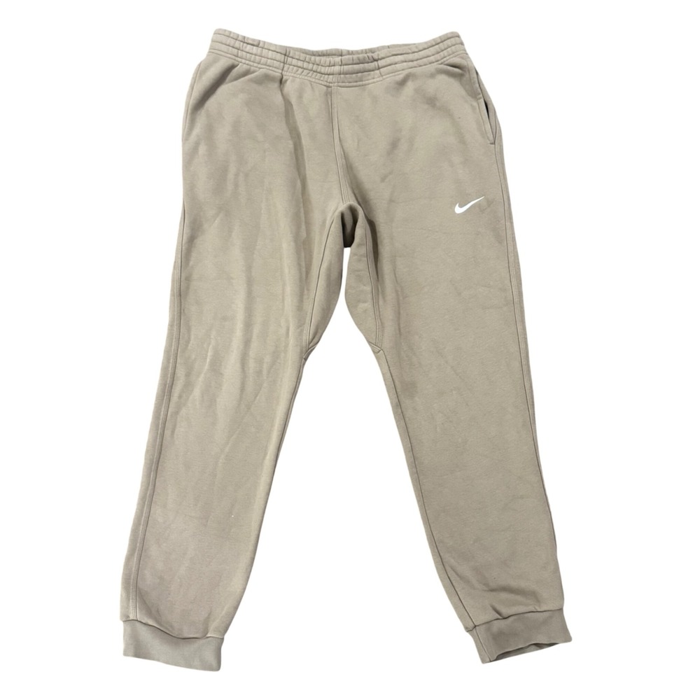 Nike Sportswear Club Fleece Joggers Mens XXL Khaki Tan Swoosh Sweatpants BV2671